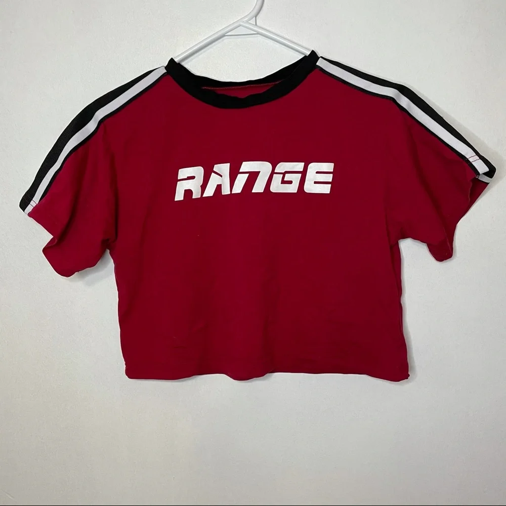 Red crop top “RANGE” - Picture 1 of 7